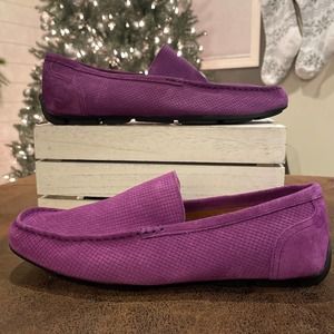 Alfani Men's Kendrick Textured Drivers Moccasin Shoes / Plum